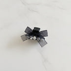 Black Pearl Bow Hair Claw Clip – hair accessories (view 3)