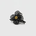 Daisy Flower Hair Claw Clip - Mesh Flower Hair Clip Black