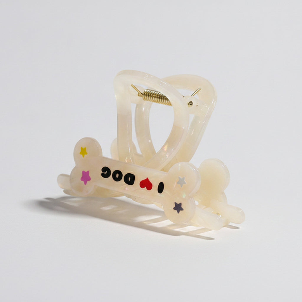 Clear Butterfly Hair Claw With Colorful Stars – hair accessories (view 1)