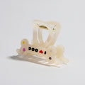 Clear Butterfly Hair Claw With Colorful Stars – hair accessories (view 1)
