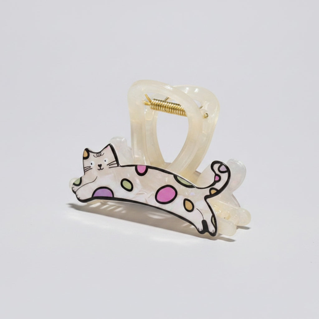 Colorful Spotted Cat Hair Claw Clip – hair accessories (view 1)