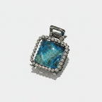 Blue Rhinestone Rectangle Hair Claw Clip – hair accessories (view 1)
