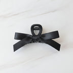 Black Ribbon Bow Hair Claw Clip – hair accessories (view 2)