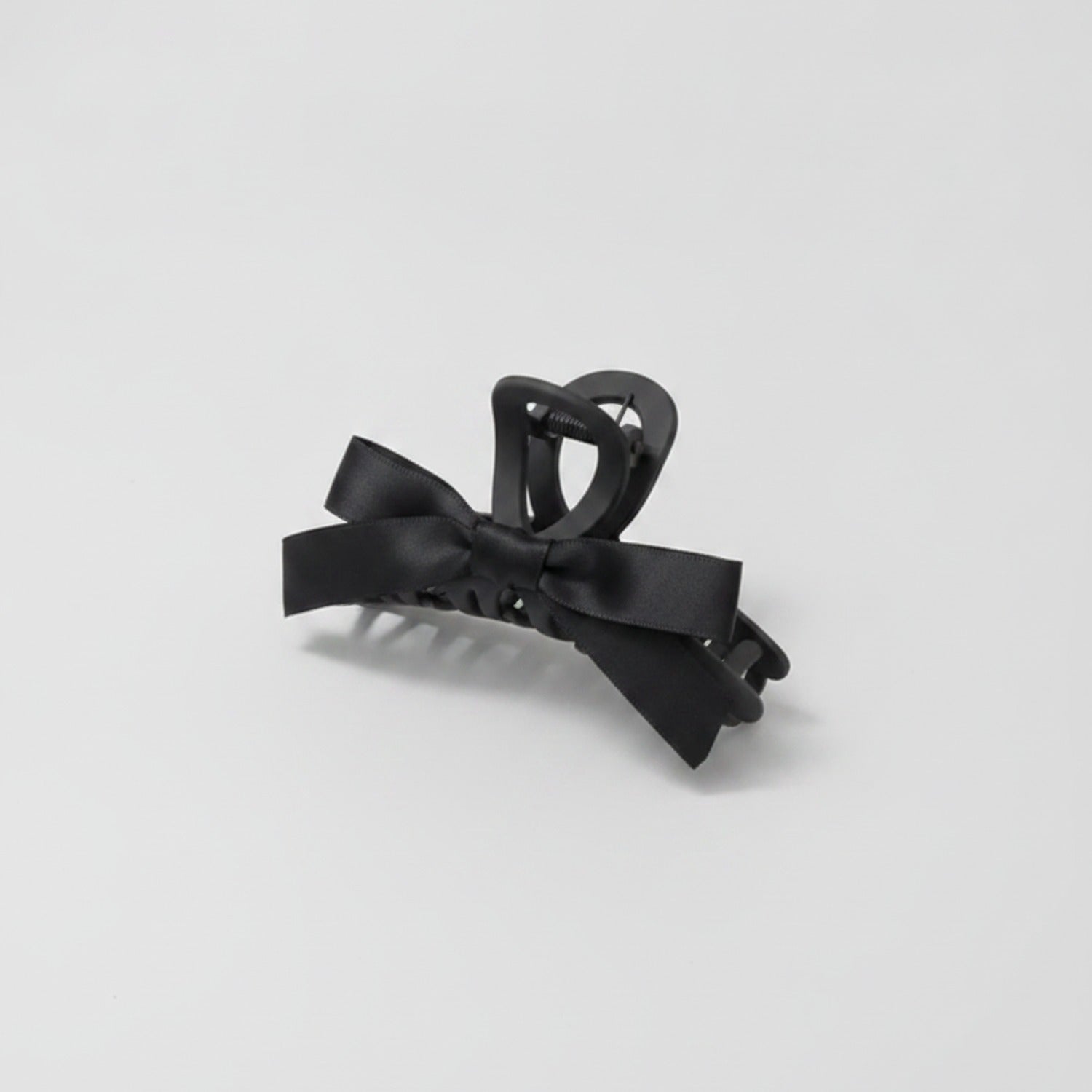 Black Ribbon Bow Hair Claw Clip
