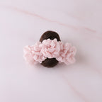 Ruched Pink Chiffon Hair Claw – hair accessories (view 2)
