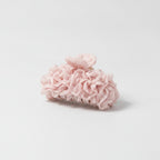 Ruched Pink Chiffon Hair Claw – hair accessories (view 1)