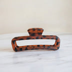 Tortoiseshell Rectangular Hair Claw Clip - Tortoiseshell Rectangle Claw Clip
