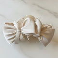 Velvet Bow Hair Claw Clip - Beige Butterfly Claw Clip – hair accessories (view 1)