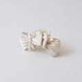 Velvet Bow Hair Claw Clip - Beige Butterfly Claw Clip