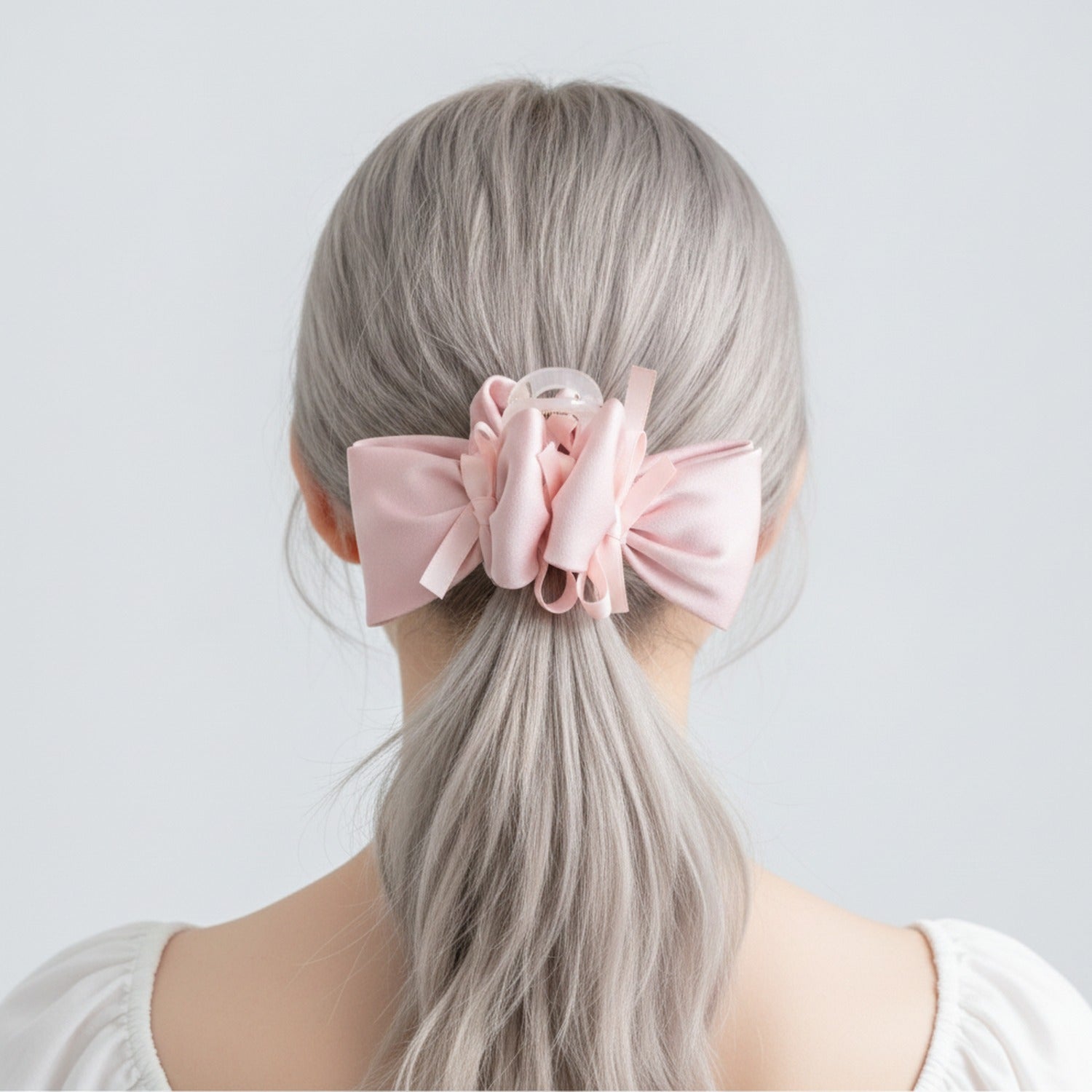 Velvet Bow Hair Claw Clip - Pink Butterfly Bow Hair Clip