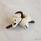 Cream Puppy Hair Claw Clip – hair accessories (view 2)