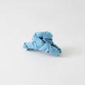 Satin Hair Claw With Bow - Blue Cloud Claw Clip