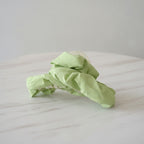 Satin Hair Claw With Bow - Green Cloud Hair Clip
