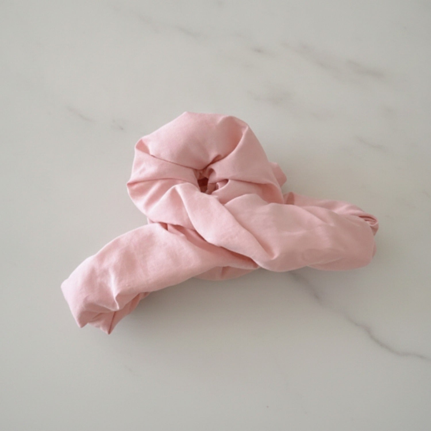 Satin Hair Claw With Bow - Pink Cloud Claw Clip
