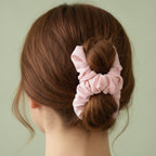 Satin Hair Claw With Bow - Pink Cloud Claw Clip