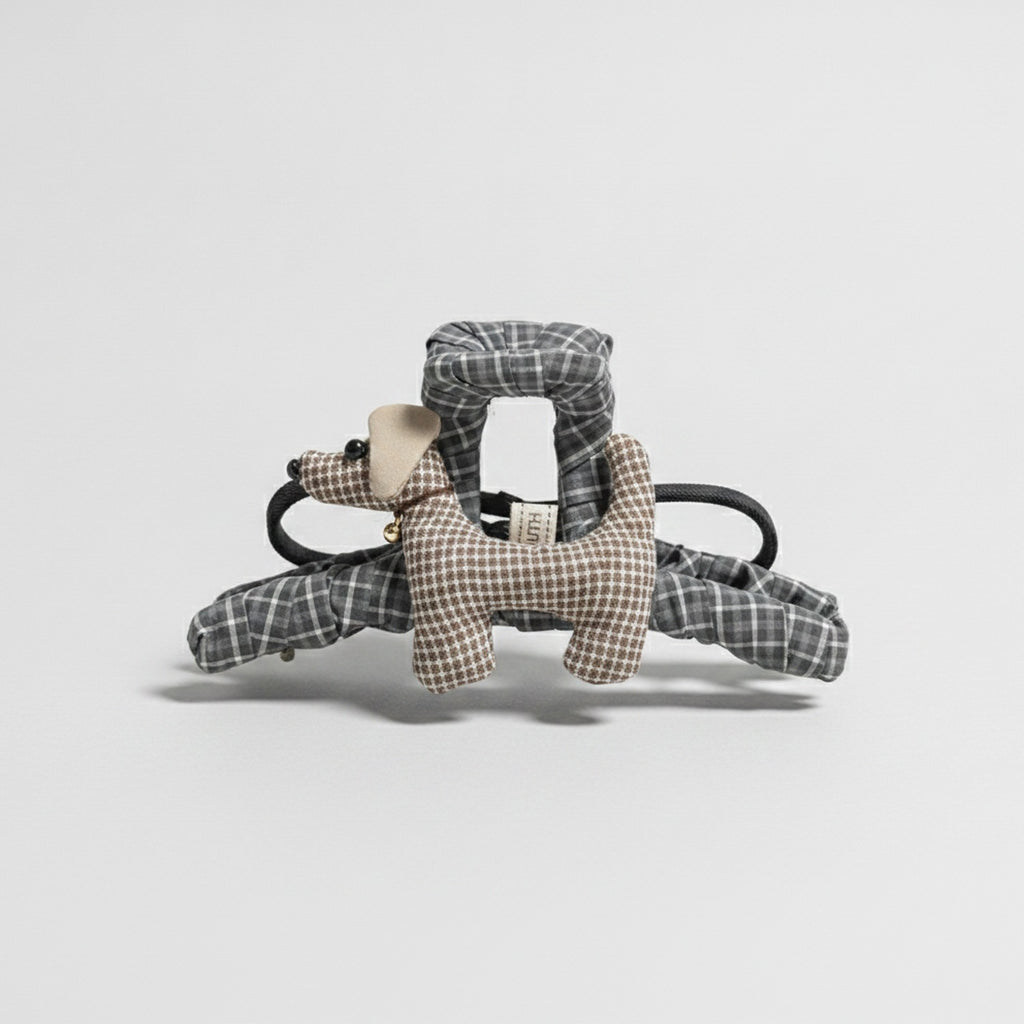 Plaid Patchwork Hair Claw Clip – hair accessories (view 1)
