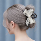 Lace Hair Claw With Pearl Center – hair accessories (view 3)