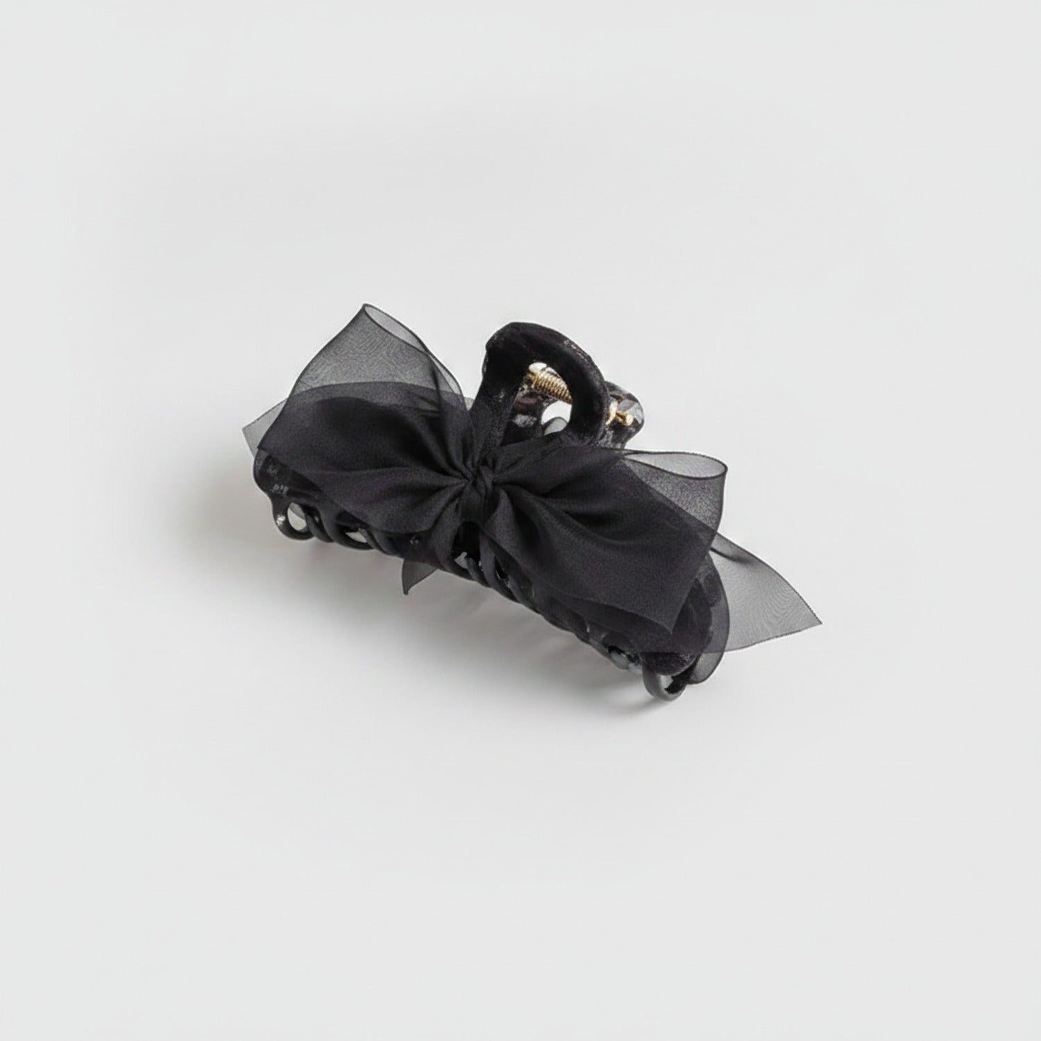 Black Mesh Bow Hair Claw Clip