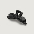 Black Leather Bow Hair Claw Clip - Black Leather Butterfly Hair Clip