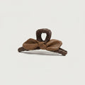Leather Bow Hair Claw Clip - Brown Leather Butterfly Hair Clip