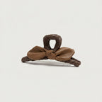 Leather Bow Hair Claw Clip - Brown Leather Butterfly Hair Clip