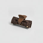 Leopard Print Hair Claw With Bow – hair accessories (view 1)