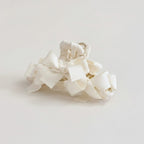 Satin Bow Hair Claw Clip - Cream