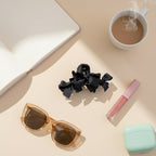 Satin Bow Hair Claw Clip - Black – hair accessories (view 2)