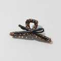 Leopard Print Hair Claw With Black Bow – hair accessories (view 1)