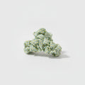 Ruched Hair Claw Clip - Green Plaid Jaw Clip