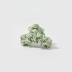 Ruched Hair Claw Clip - Green Plaid Jaw Clip