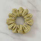 Ruched Hair Claw Clip - Yellow Plaid Claw Clip