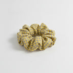 Ruched Hair Claw Clip - Yellow Plaid Claw Clip