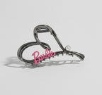 Pink Barbie Metal Hair Claw With Pearl – hair accessories (view 1)
