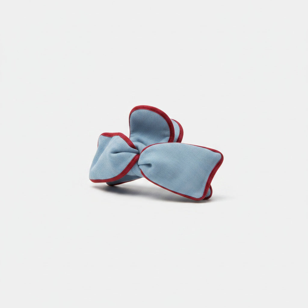 Light Blue Ribbon Bow Hair Claw Clip – hair accessories (view 1)