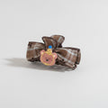 Brown Plaid Bear Party Hair Claw Clip – hair accessories (view 1)