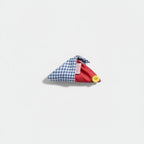 Blue Gingham Cone Hair Claw With Yellow Button – hair accessories (view 1)