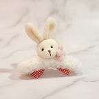 Fuzzy Bunny Hair Claw With Pink Bow – hair accessories (view 2)