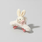 Fuzzy Bunny Hair Claw With Pink Bow – hair accessories (view 1)