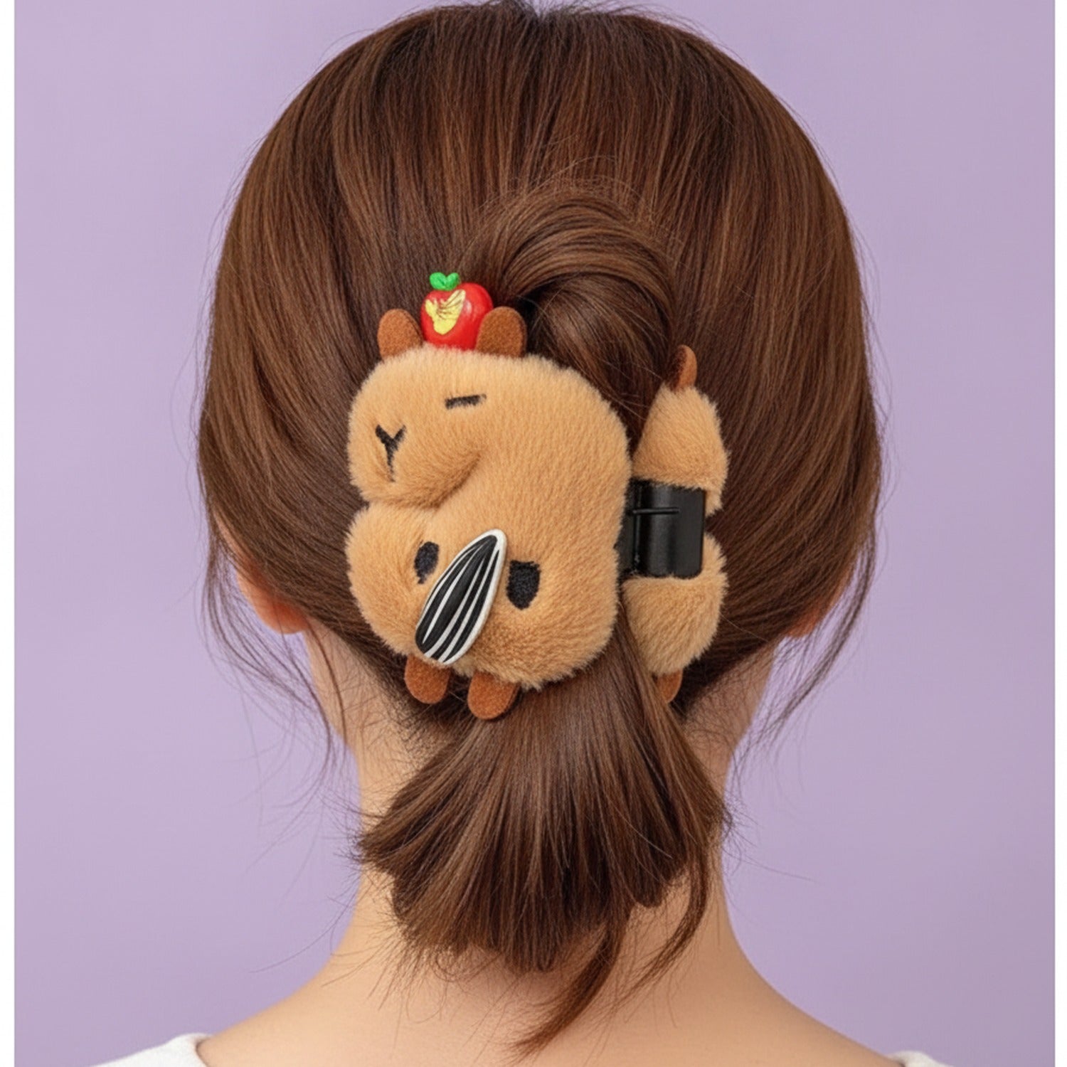 Cute Bear Plush Hair Claw Clip