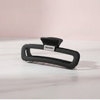Black Minimalist Hair Claw Clip - Black Base Mini Rectangle Claw Clip