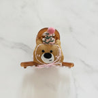 Bear Hair Claw With Pink Pom Charm – hair accessories (view 2)
