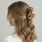 Bear Hair Claw With Pink Pom Charm – hair accessories (view 3)