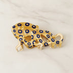 Gold Blue Spotted Animal Hair Claw Clip – hair accessories (view 2)