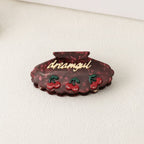 Celestial Star Rhinestone Cloud Hair Claw - Wine Red #3