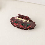 Celestial Star Rhinestone Cloud Hair Claw - Wine Red #3