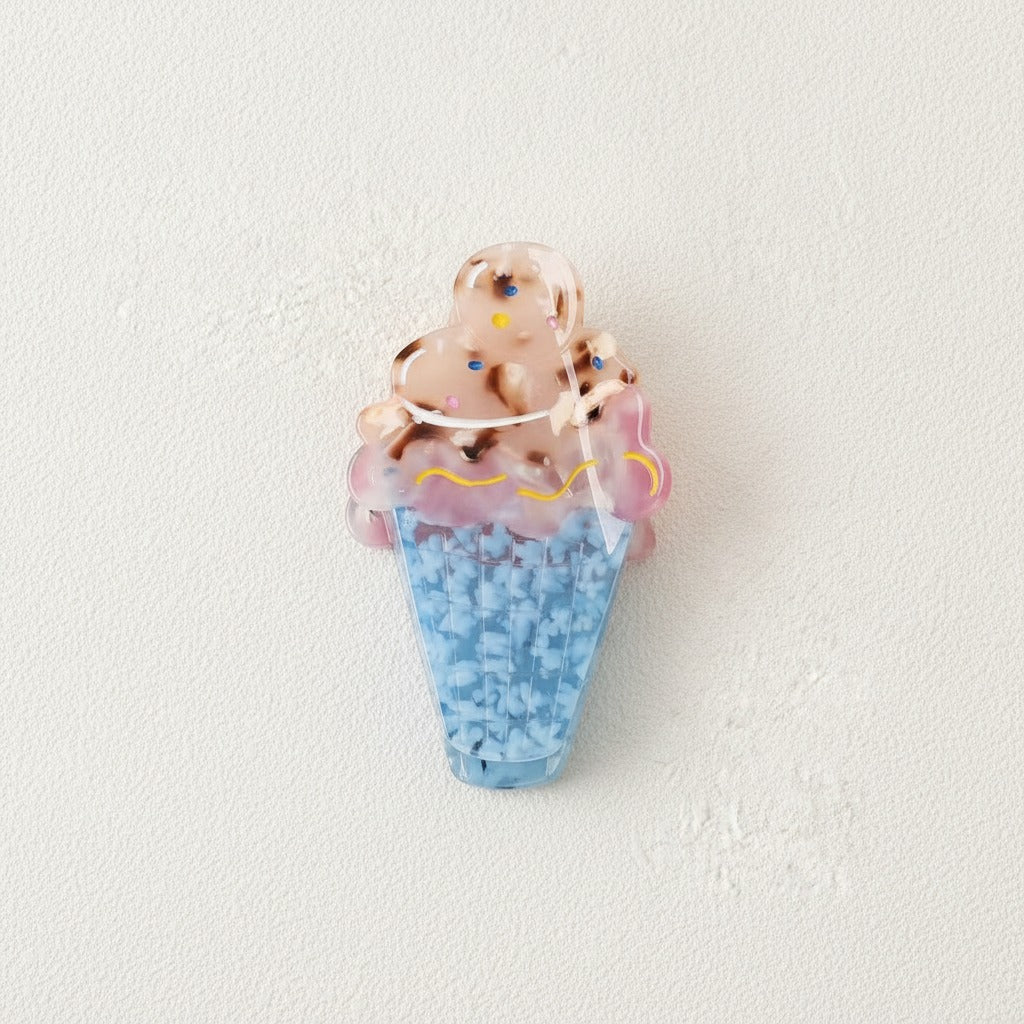 Ice Cream Cone Beaded Hair Claw Clip – hair accessories (view 1)