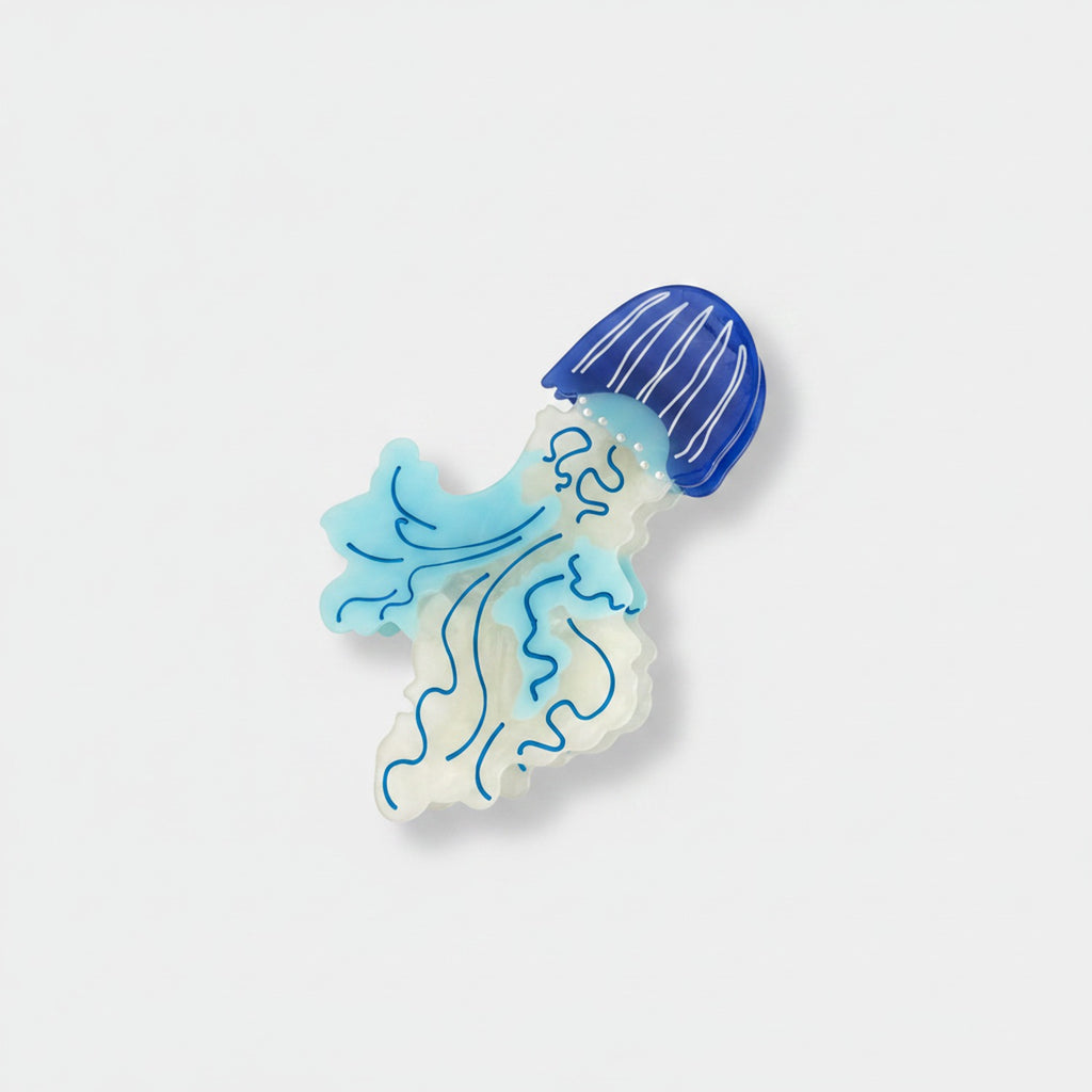 Jellyfish Blue Wavy Hair Claw Clip – hair accessories (view 1)