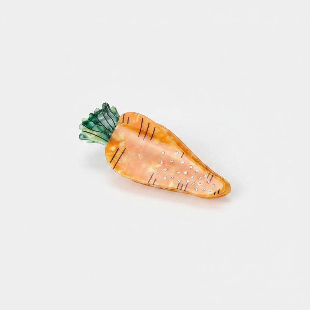 Carrot Rhinestone Hair Claw Clip Orange – hair accessories (view 1)