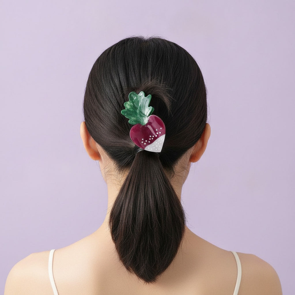 Burgundy Pearl Butterfly Acrylic Hair Claw – hair accessories (view 2)